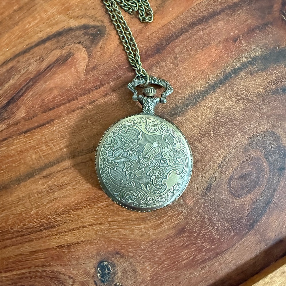 Antique Looking Bronze Pocket Watch for Dad - Picture 7 of 8